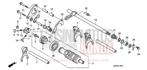 BARILLET DE SELECTION (VFR1200F) VFR1200FC de 2012